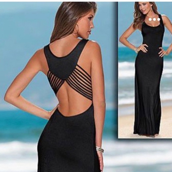 VENUS Dresses & Skirts - VENUS Strappy back Black maxi size